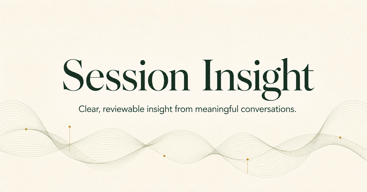 Session Insight audio-wave identity